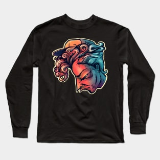 Graffiti Face Long Sleeve T-Shirt